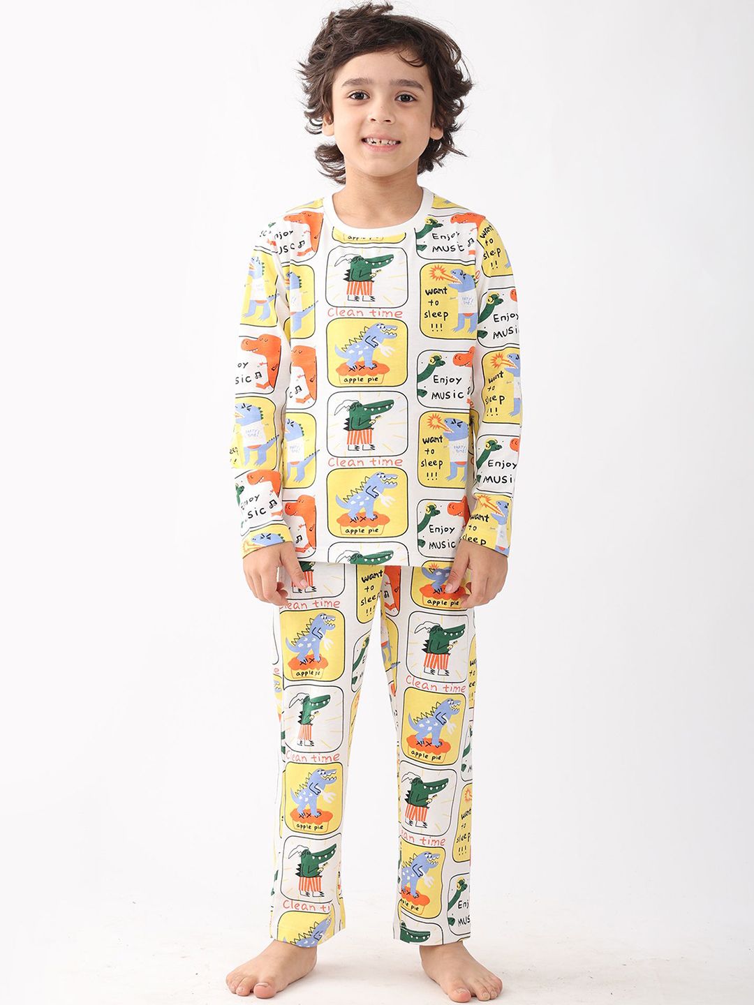 Anthrilo Boys Printed Pure Cotton Night suit
