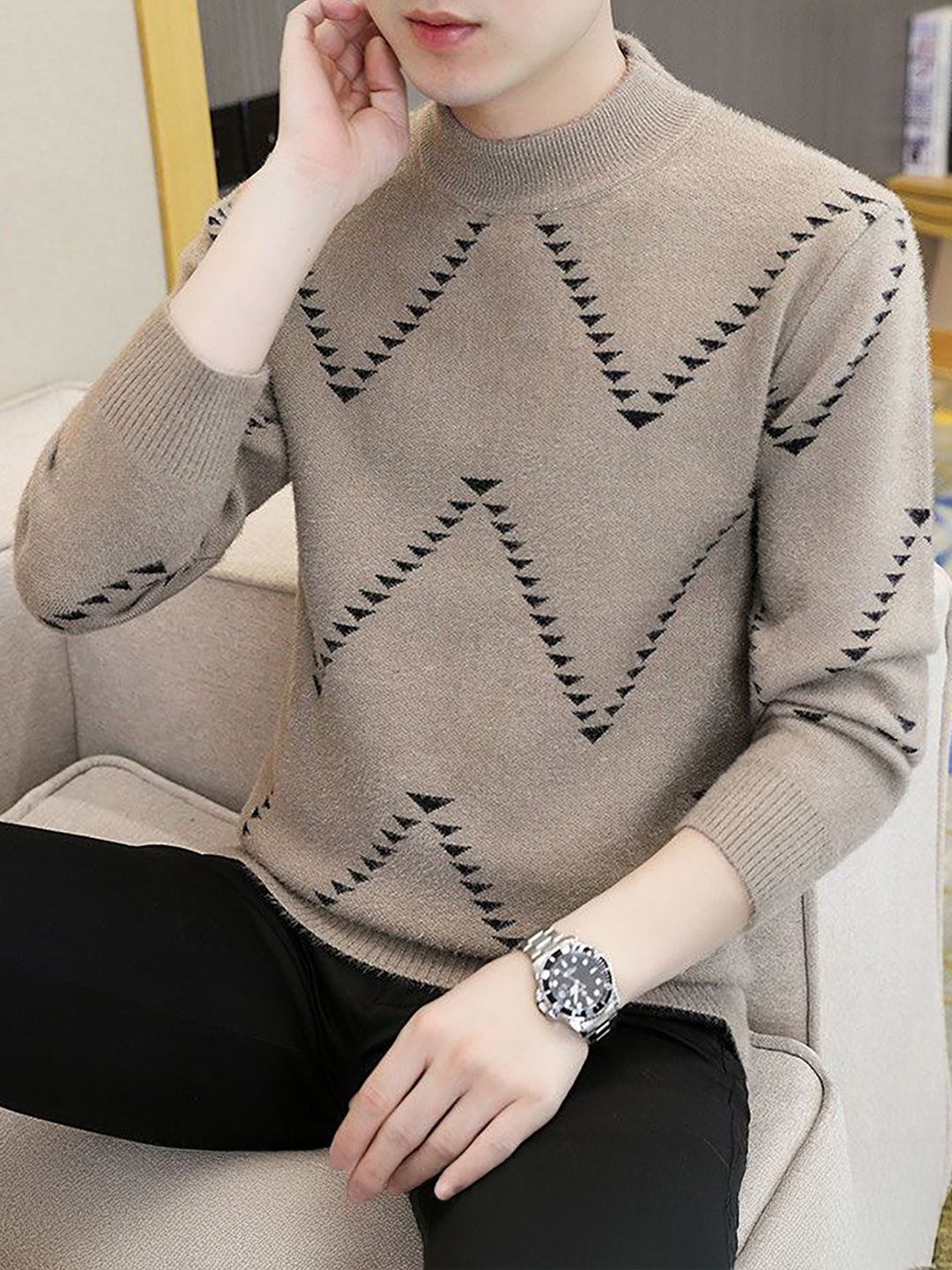 StyleCast Men Round Neck Long Sleeves Pullover-picture-11