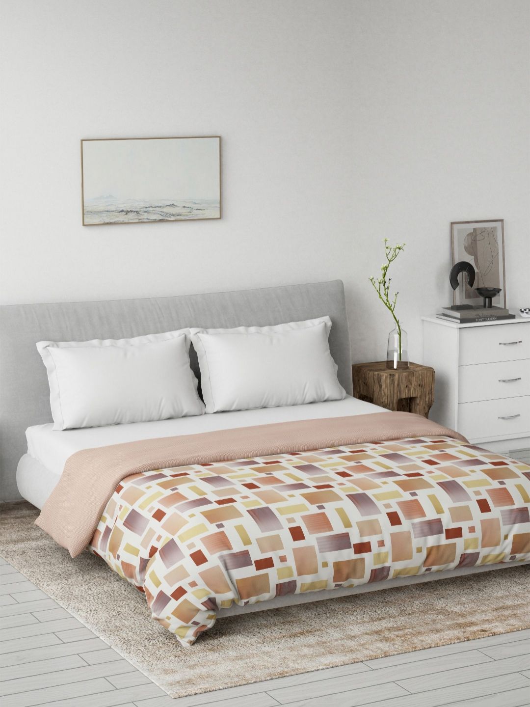 DDecor 100% Cotton Prime Collection Abstract Reversible Mild Winter Quilt-image-5