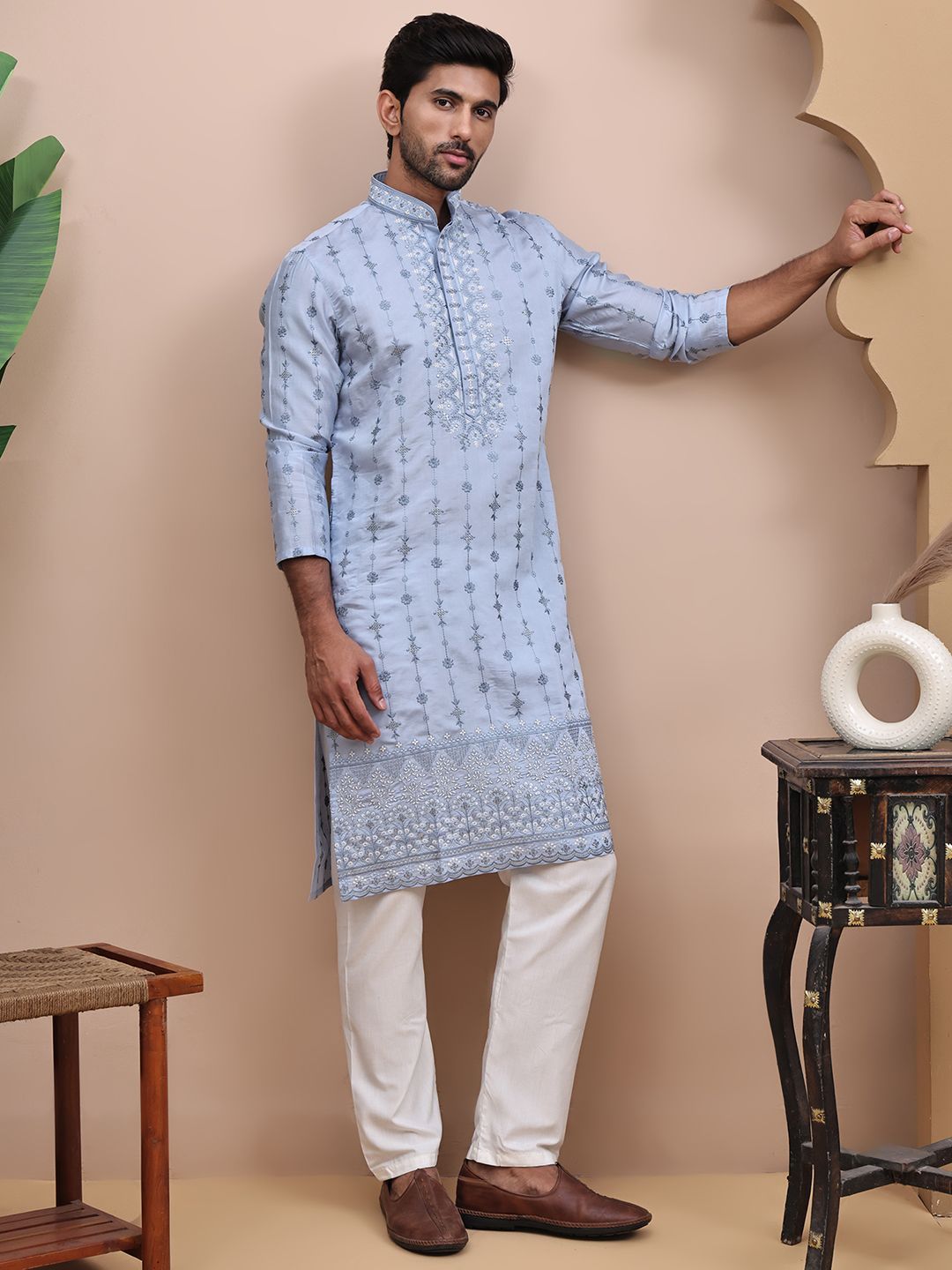 RANGKALP Men Embroidered Thread Work Long Sleeves Long Sleeves-picture-23