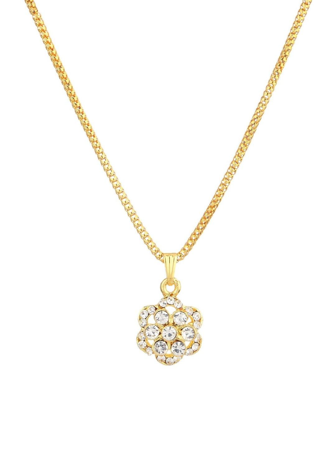 NAKSHATRA JUNCTION Gold-Toned Alloy Crystals Statement Necklace-picture-22