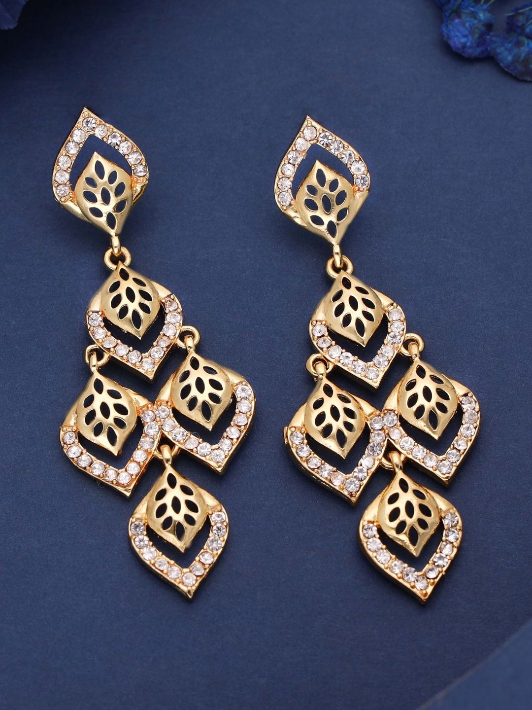 Anouk Gold-Plated Brass Artificial Beads Drop Earrings-image-32