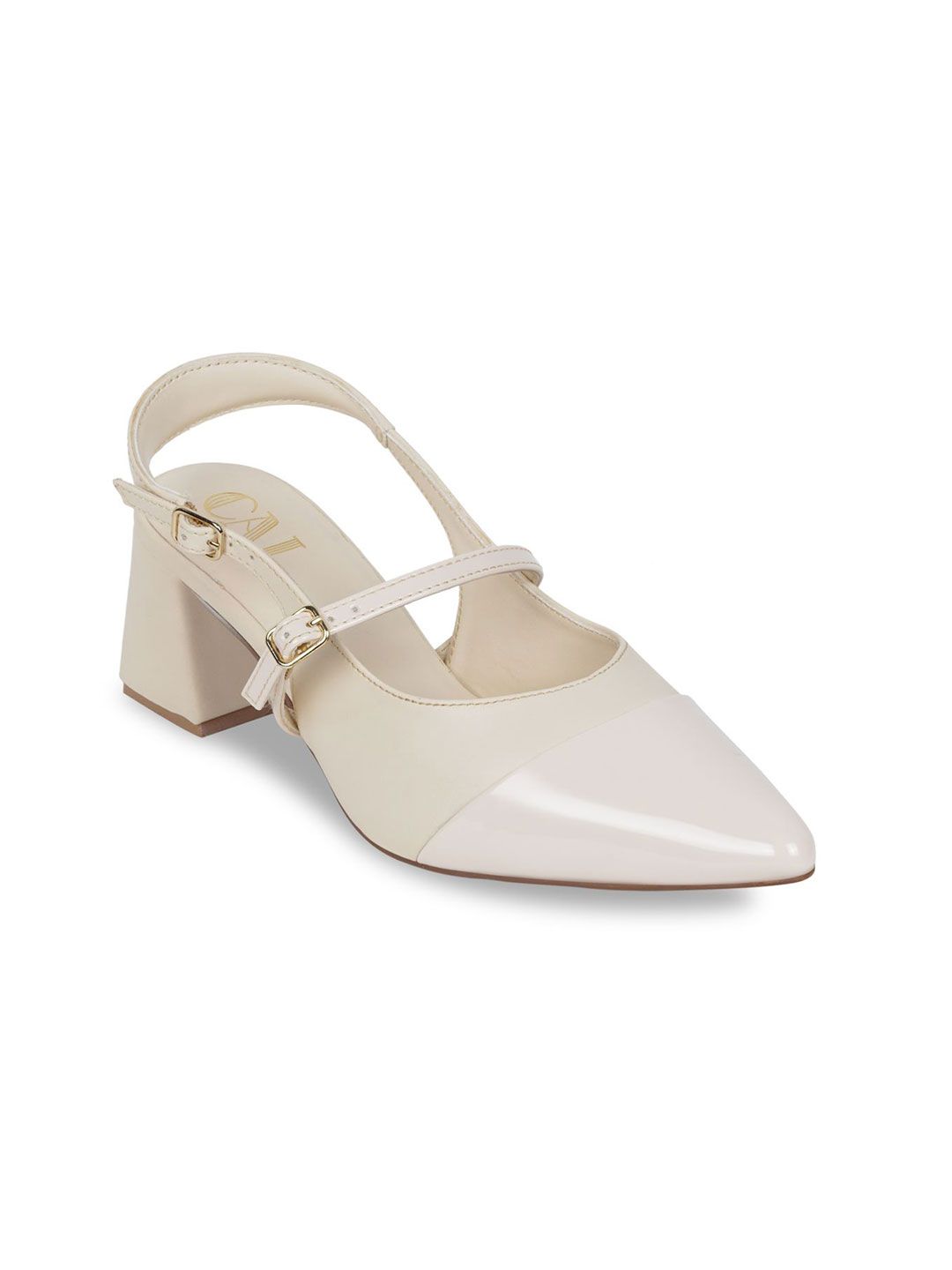 CAI PU Dual Cream Mary Jane Heels-picture-27