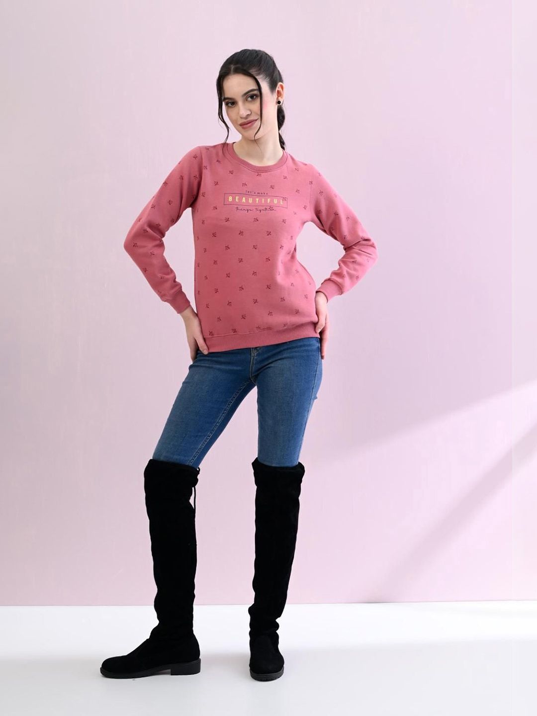 Mast & Harbour Women Floral Printed Sweatshirt-picture-28