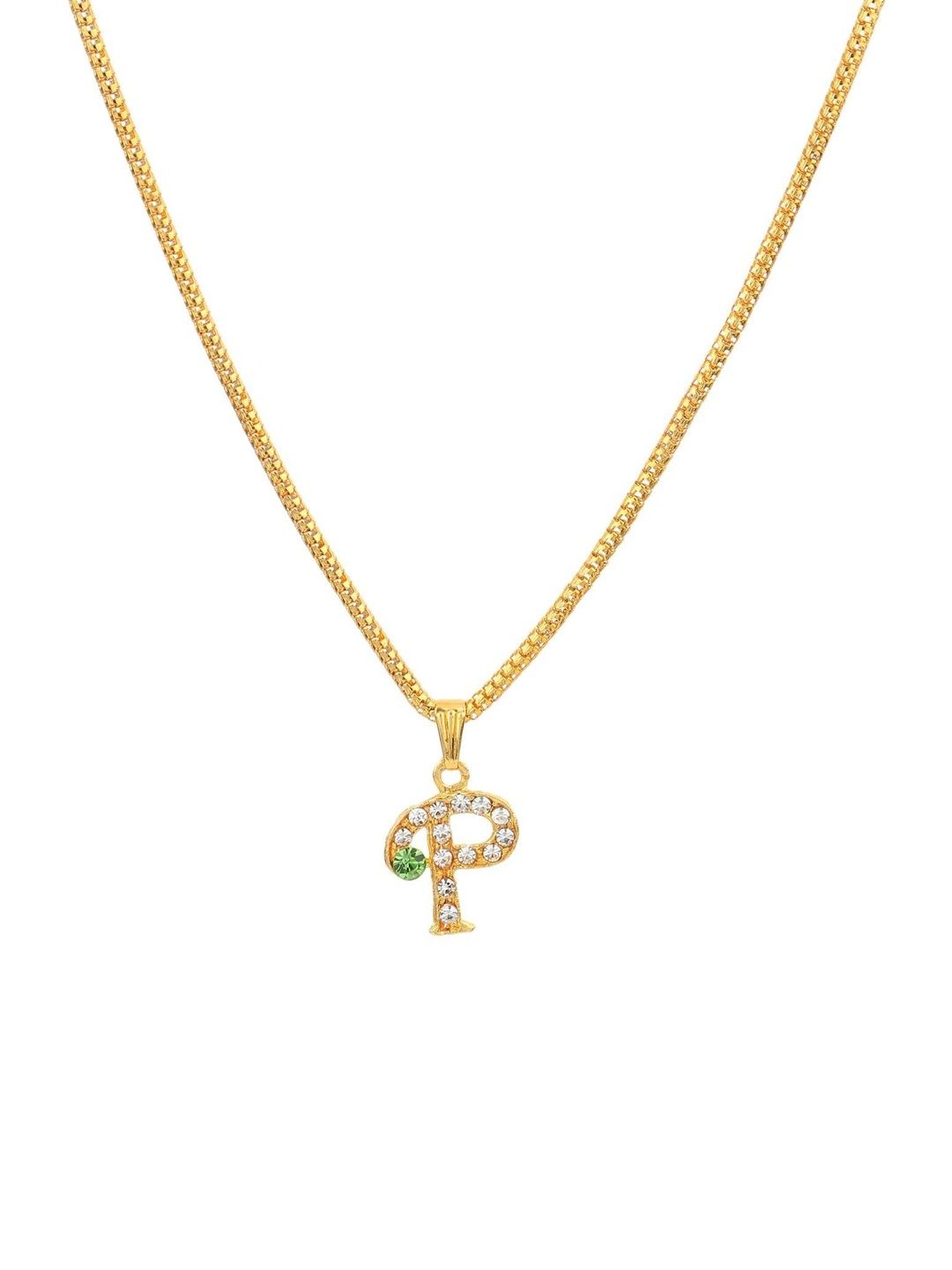 NAKSHATRA JUNCTION Gold-Toned Stainless Steel Crystals Statement Necklace-picture-19