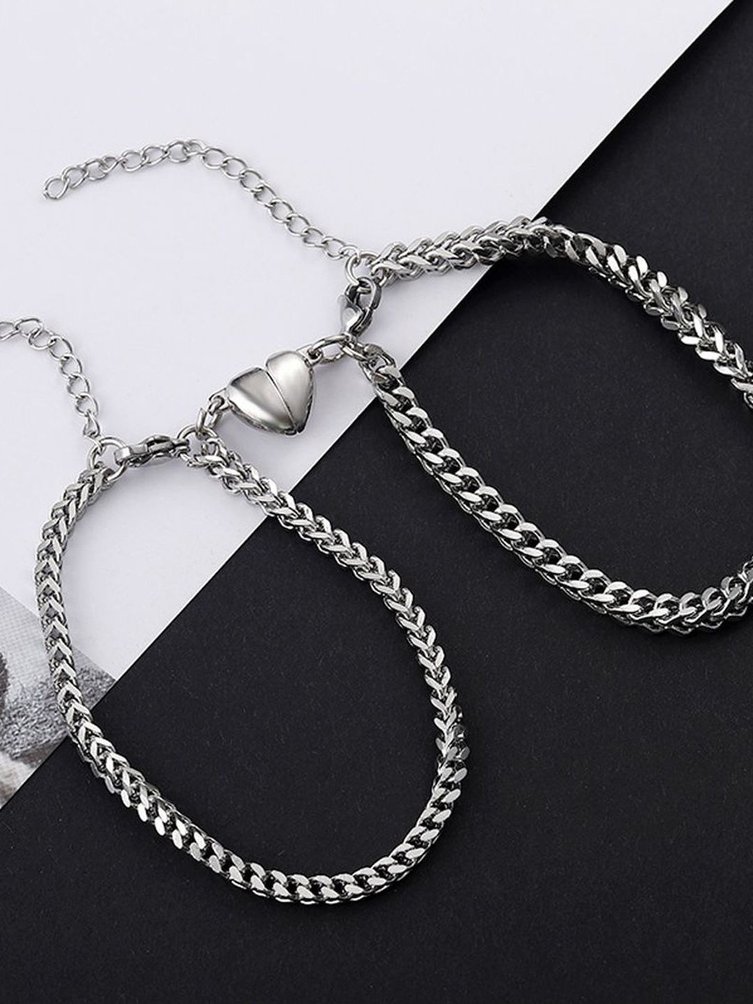 TheVineGirl Women Set of 2 Gold-Plated Alloy Heart Couple Wraparound Bracelet-picture-19