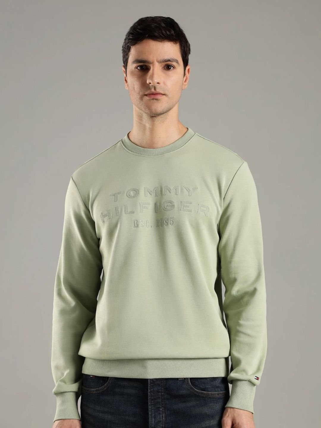 Tommy Hilfiger Men Embroidered Brand Logo Long Sleeves Round Neck Pullover Sweater-picture-23