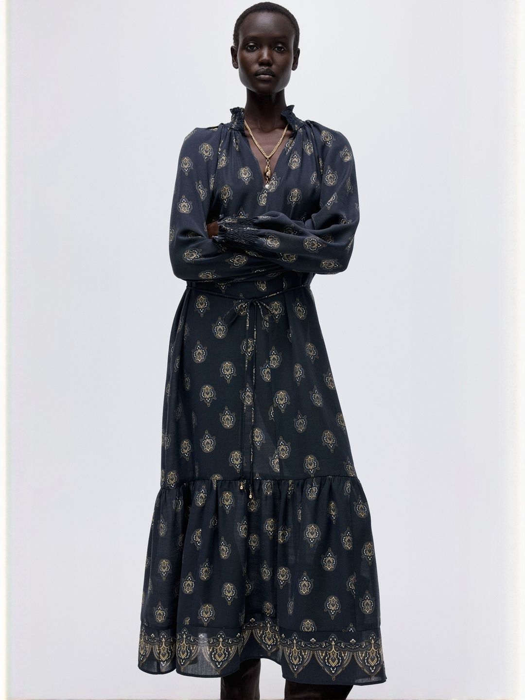 H&M Women Smocked Detail Maxi Dress-picture-24