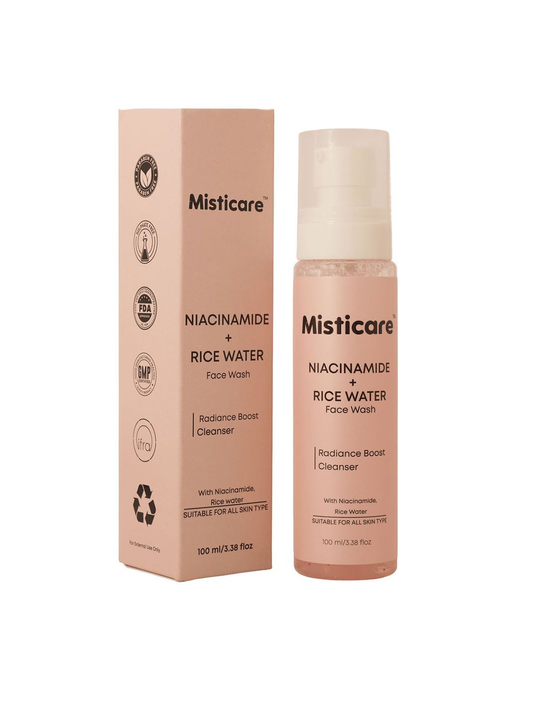 Misticare Niacinamide & Rice Water Face Wash For Brightening Skin - 100 ml-image-28