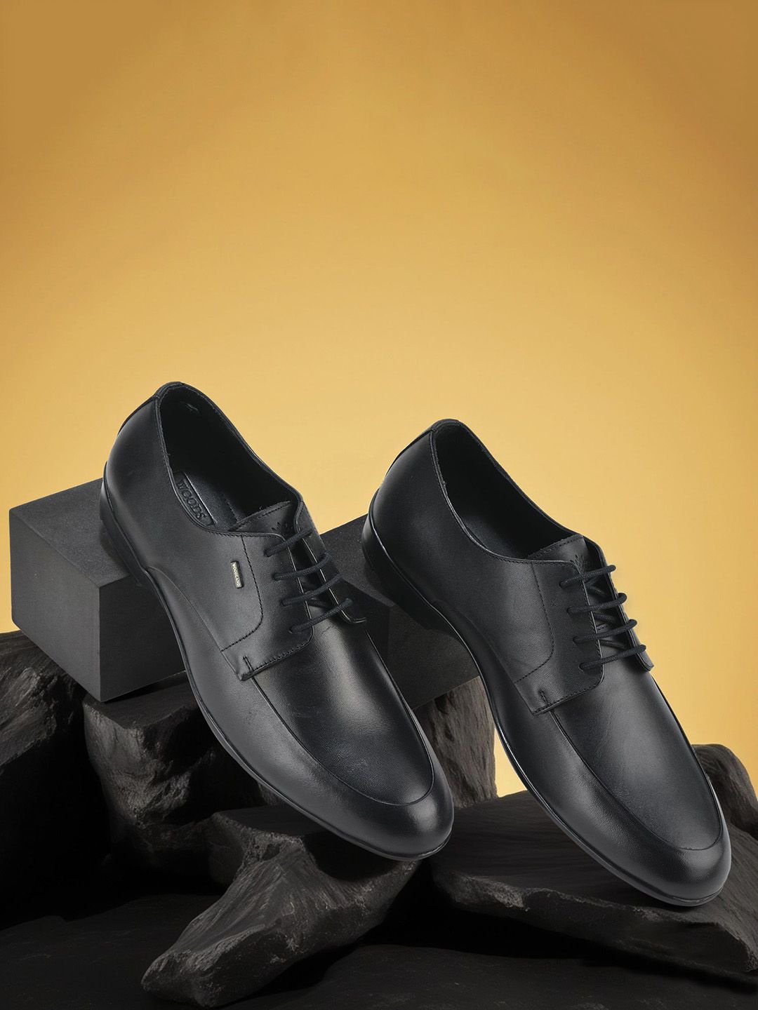 Woodland Men Lace-Up Leather Formal Derby Shoes