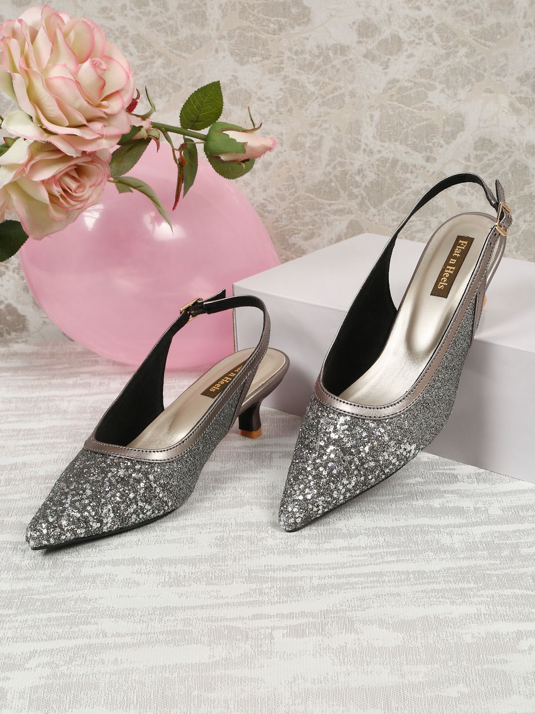 Flat n Heels Women Embellished Kitten Heel Pumps-picture-10