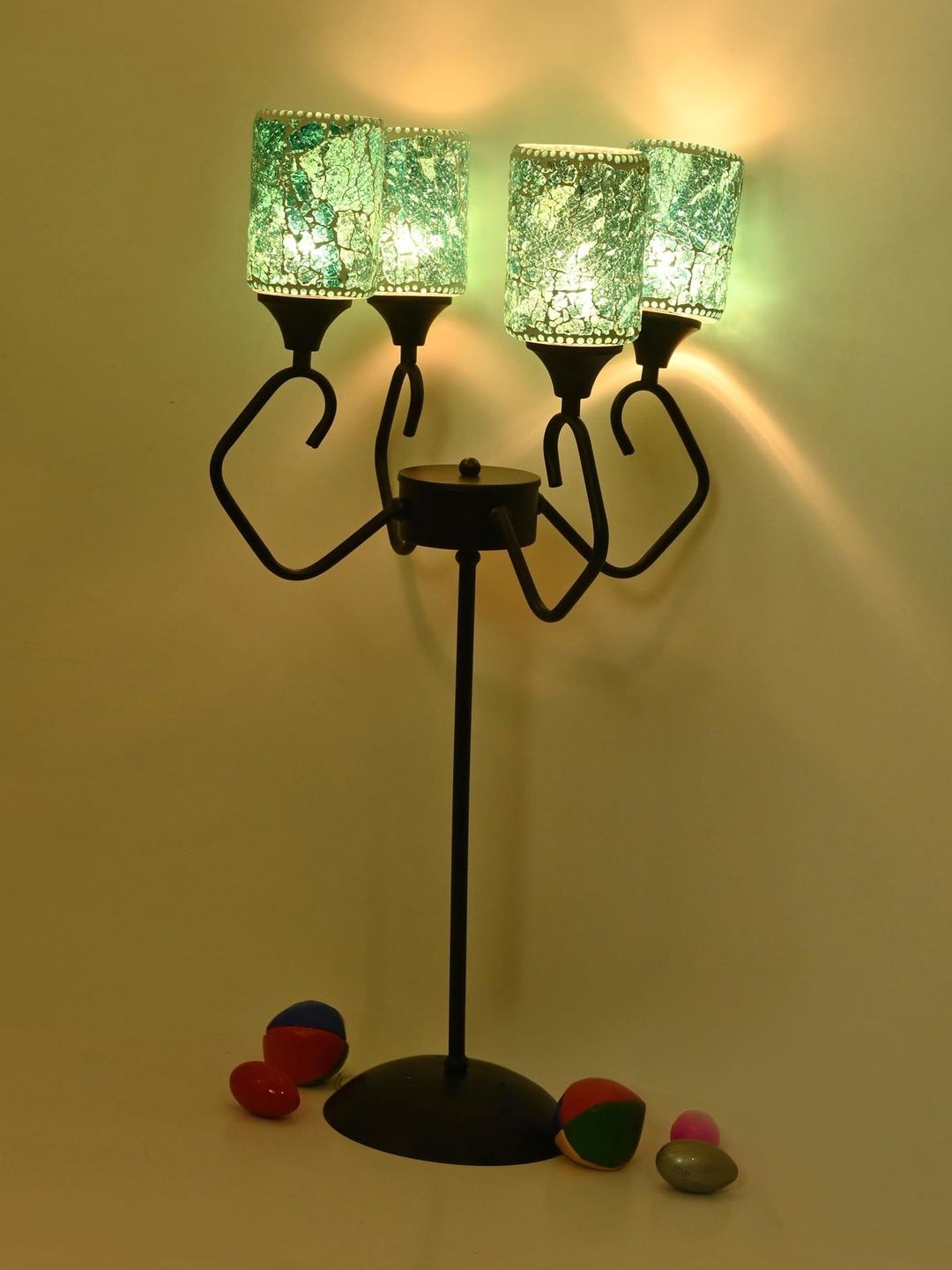 1ST TIME Metal Floor Lamp with 4 Handcrafted Glass Shades-image-36