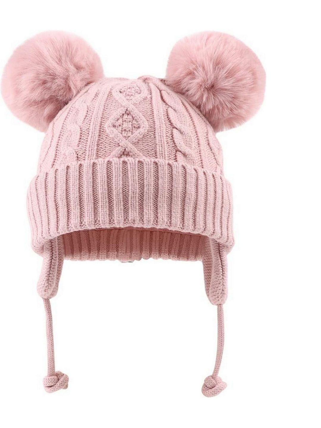 Adorazone Kids Unisex Woolen Cartoon Faux Fur Beanie-picture-16