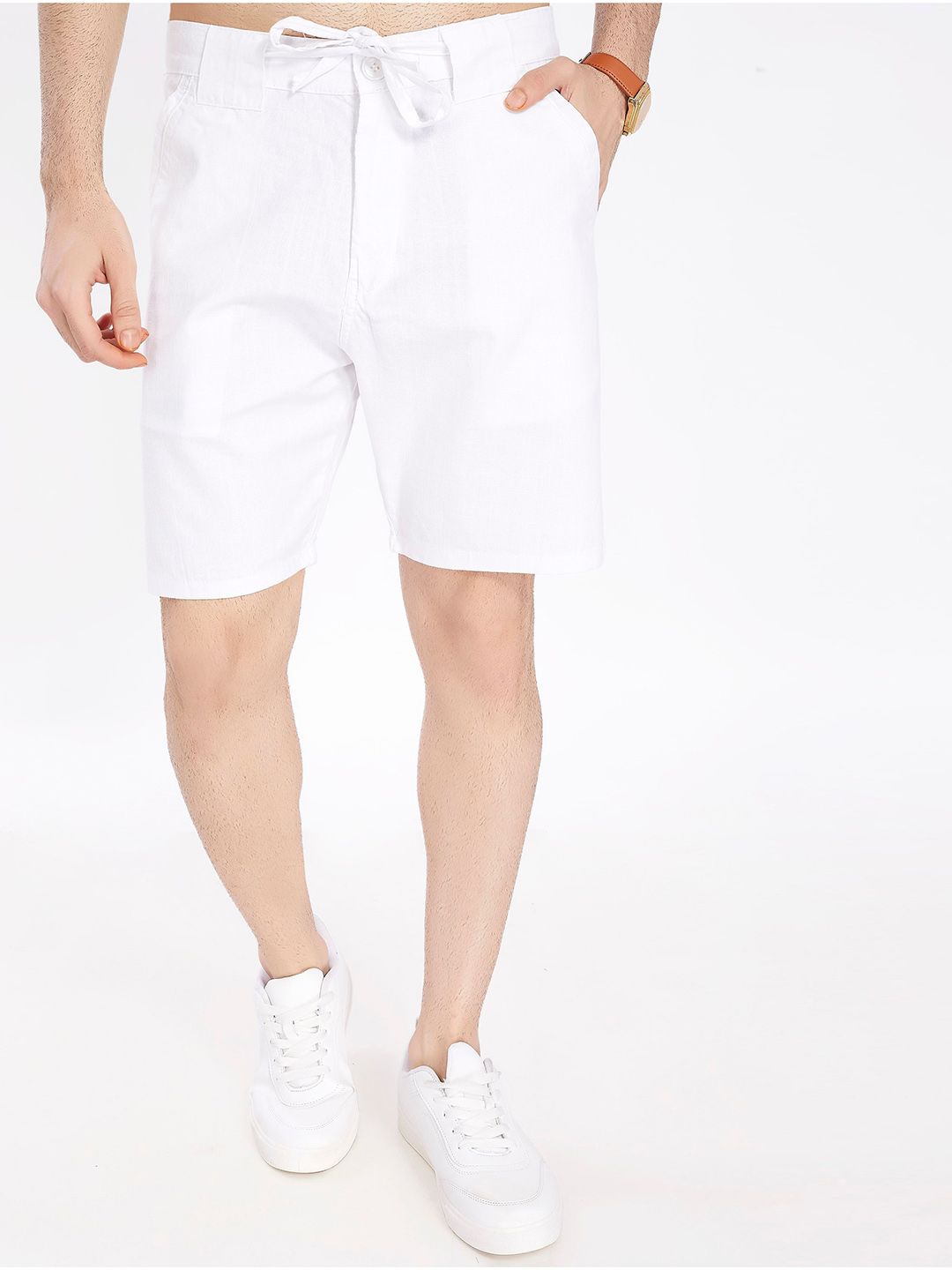 THE BEETEL HOUSE Men Solid Mid-Rise Relaxed Fit Regular Shorts-picture-23