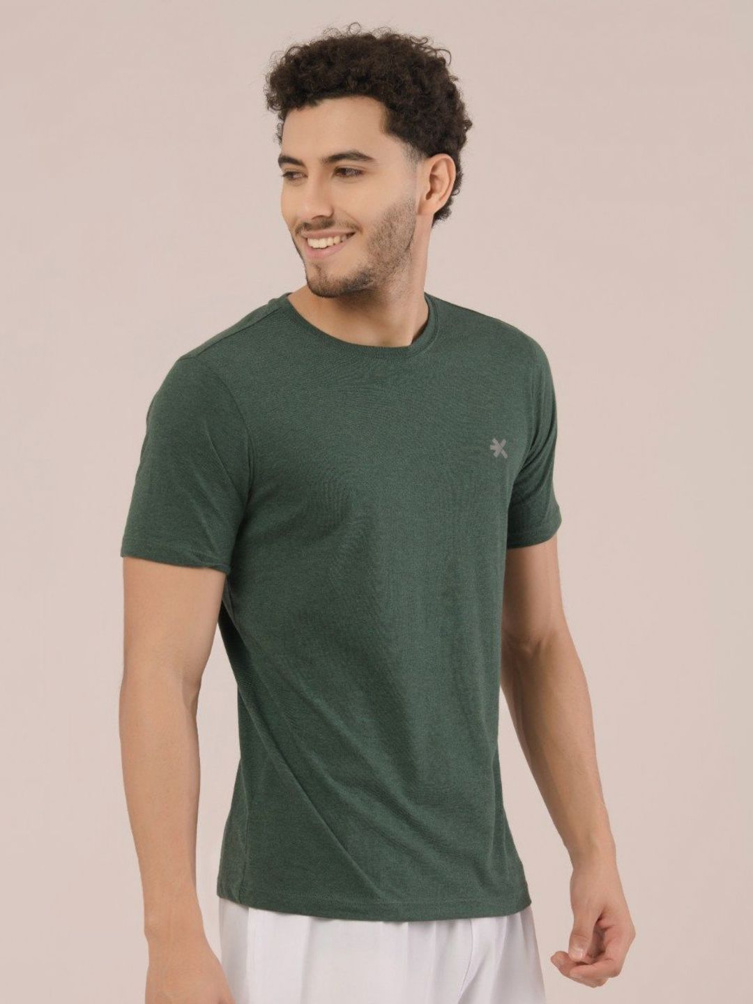 HRX by Hrithik Roshan Men Self Design Round Neck Cotton T-shirt-picture-31