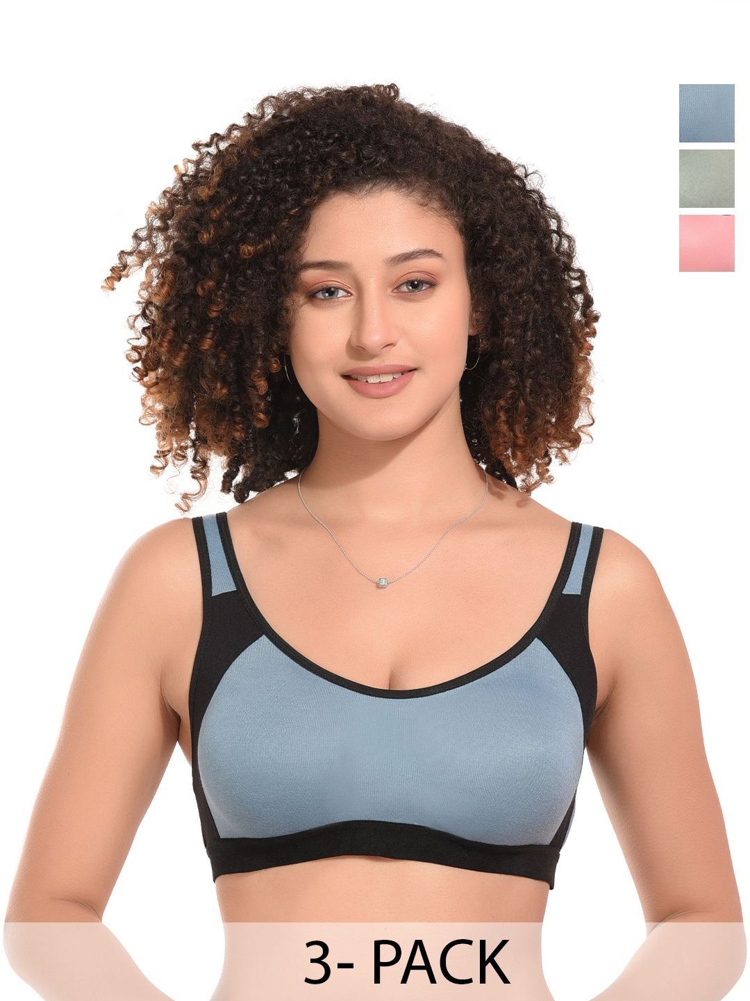 Kinza soft. Colourblocked Bra Full Coverage Underwired-picture-17