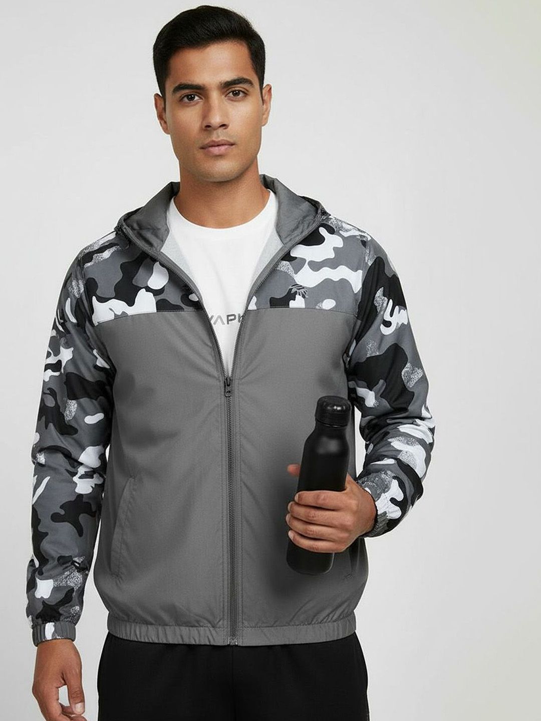 HRX by Hrithik Roshan Men Hooded Camouflage Printed Sporty Jacket-image-20