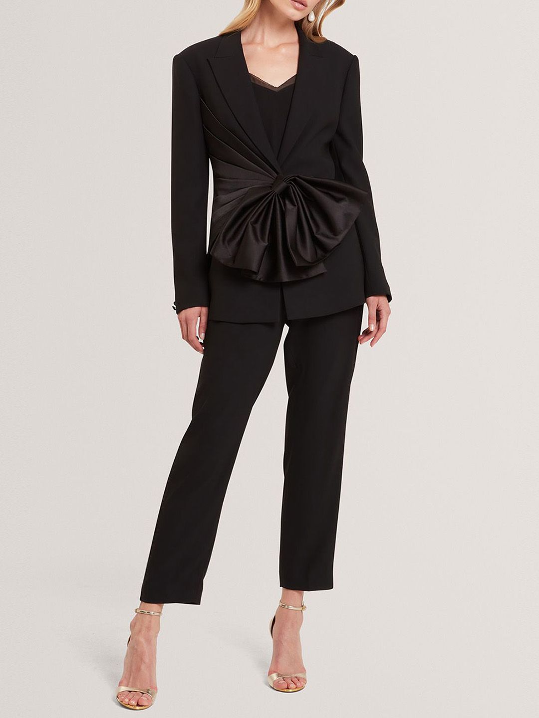 Ted Baker Ruched Detailing Cotton Single Breasted Blazer-picture-37
