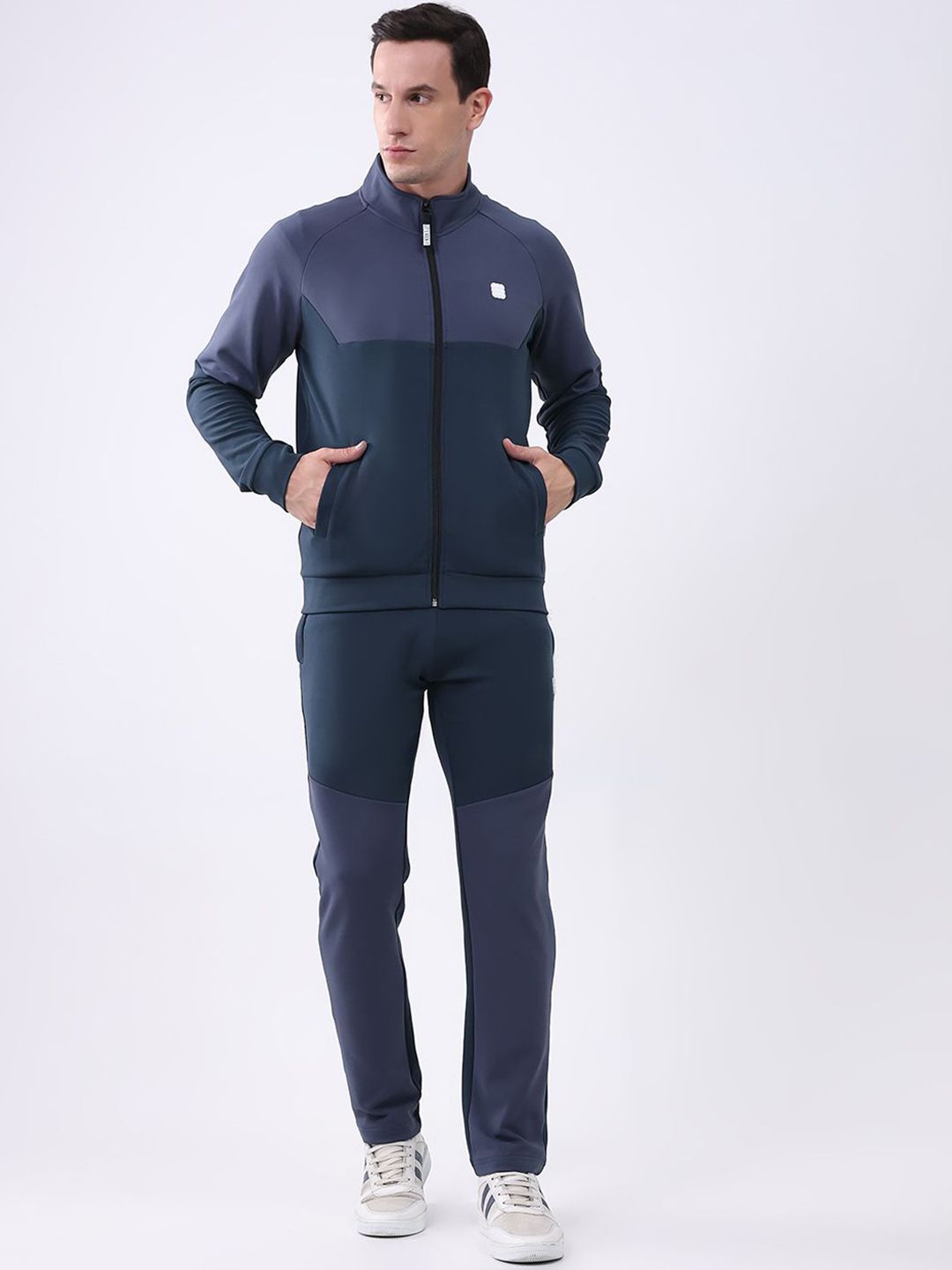 rock.it Men Color-Blocked Mock Collar Full Sleeves Tracksuit-picture-37