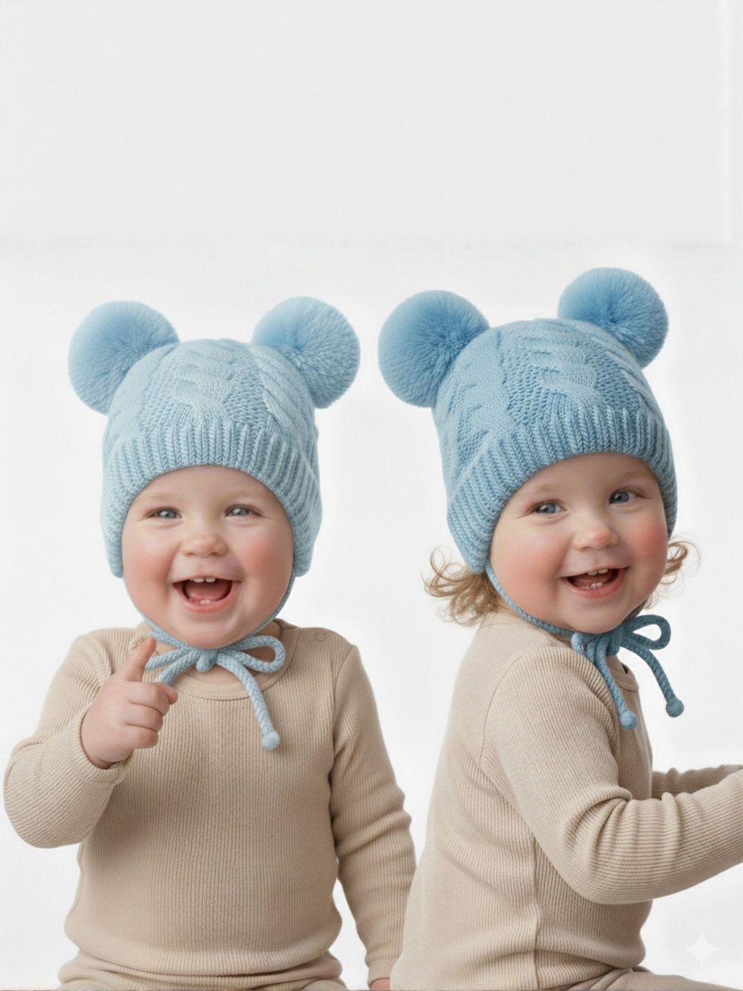 Adorazone Kids Blue Woollen Beanie-picture-31