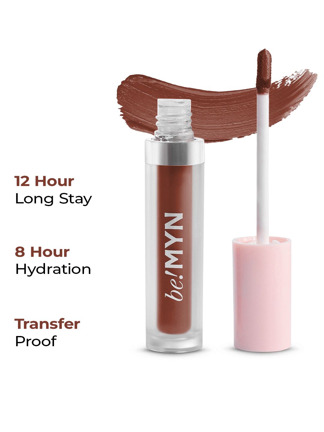 Be!Myn MousseMood 12H Stay Transfer Proof Liquid Lip Color 4.5 ml - Mocha Mystery LL06-image-37