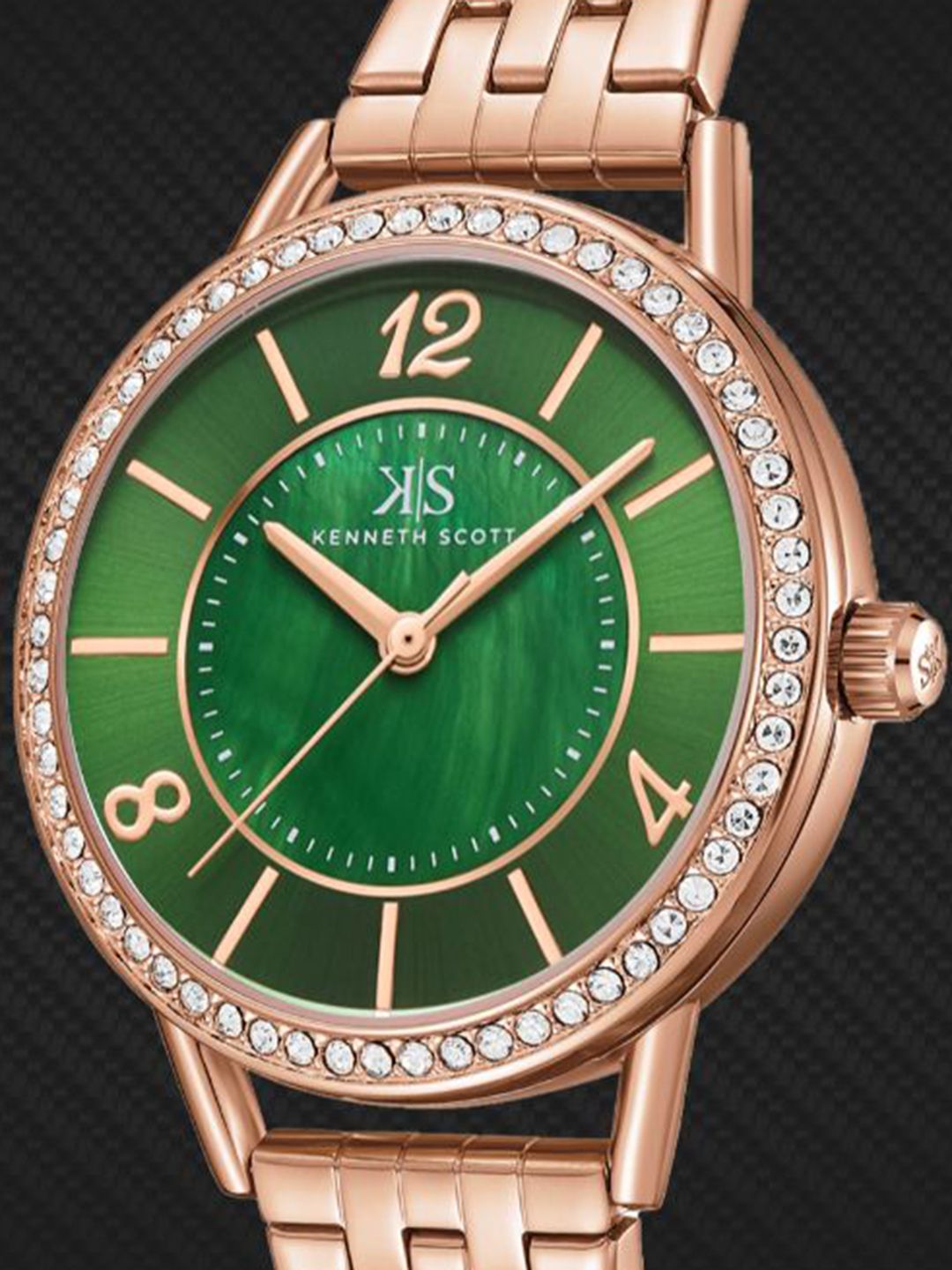 KENNETH SCOTT Women Embellished Bracelet Style Analogue Watch K23537-RBKMG-picture-34