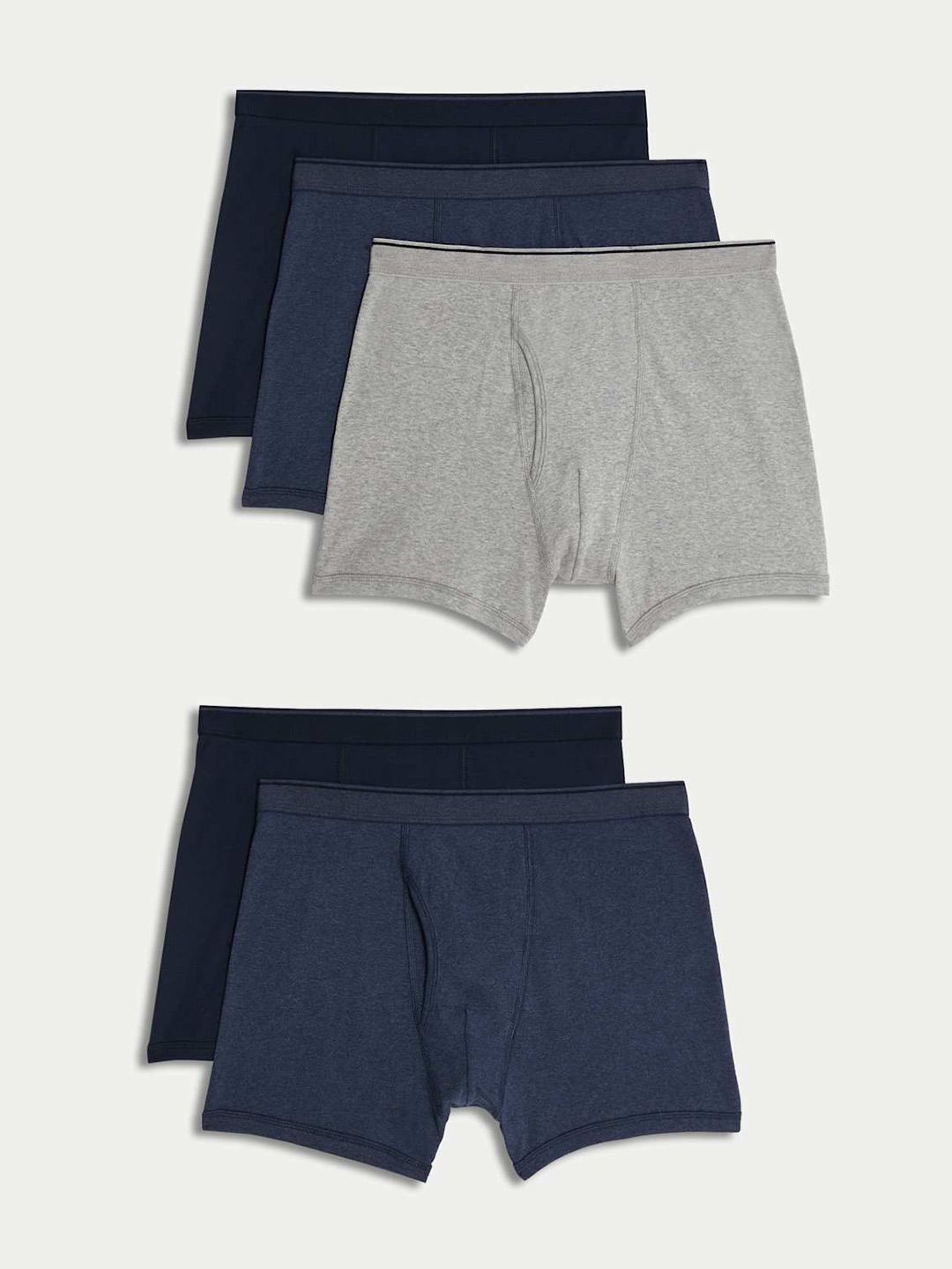 Marks & Spencer Men Pack Of 5 Pure Cotton Trunks-picture-33