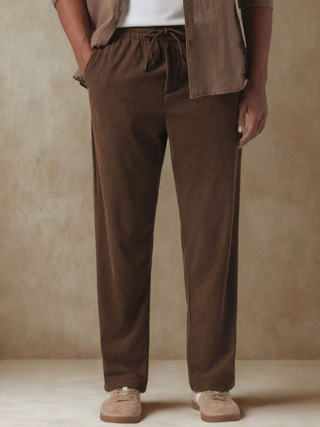 INDICLUB Men Self Design Mid-Rise Track Pants-picture-11