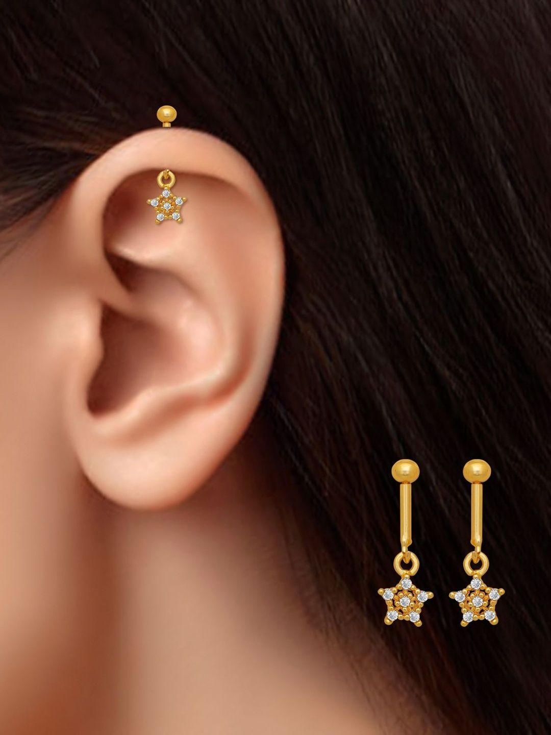 Raj And Deb Gold-Plated Brass Earrings-picture-28