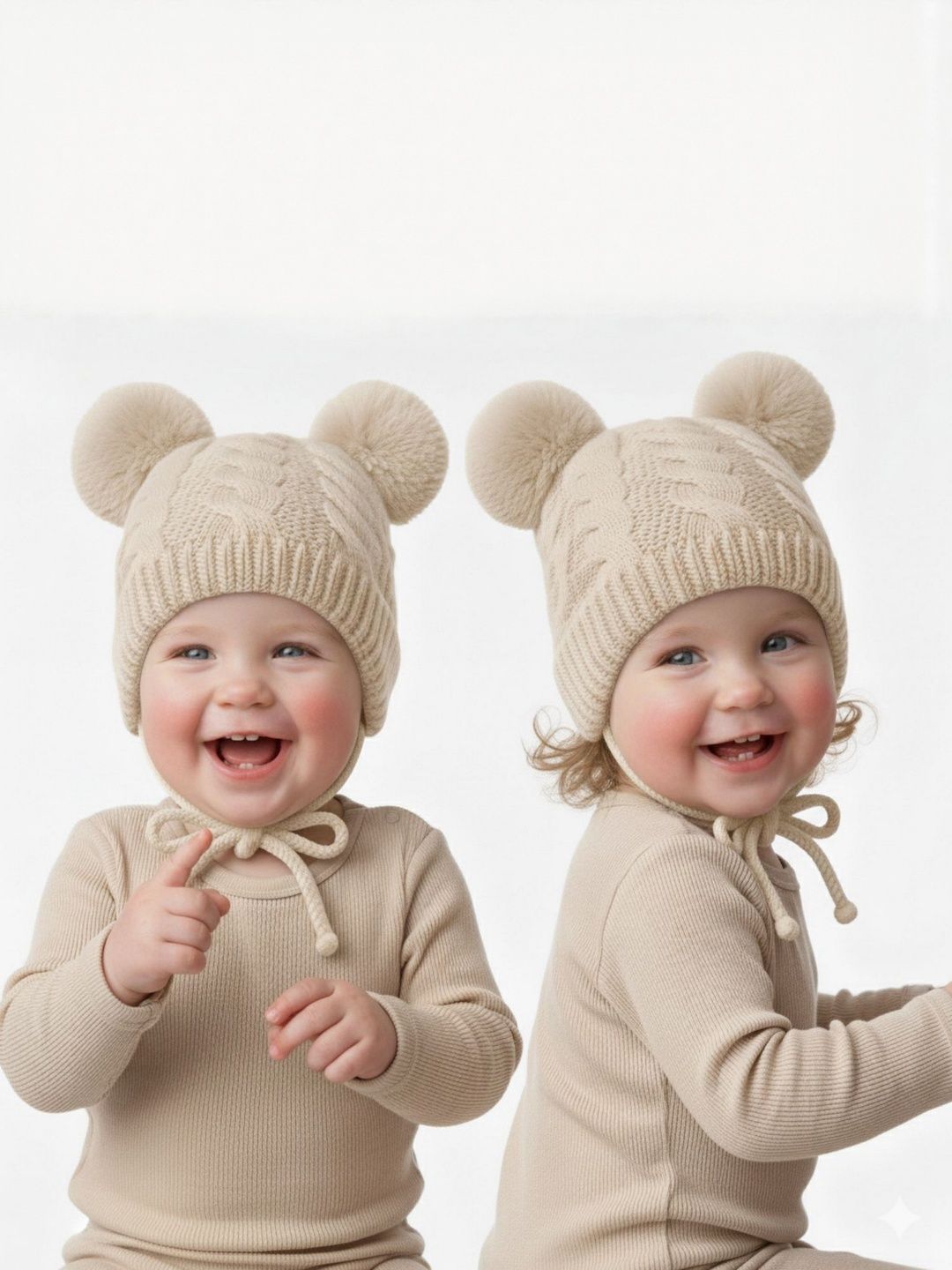 Adorazone Kids Woollen Beanie With Pom Pom-picture-19