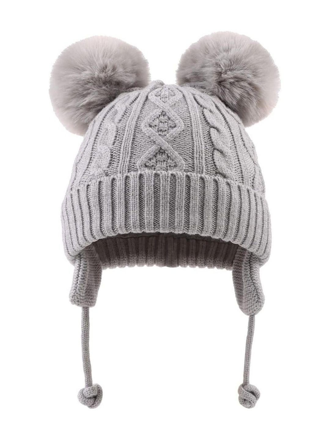 Adorazone Kids Woollen Beanie With Pom Pom-picture-22