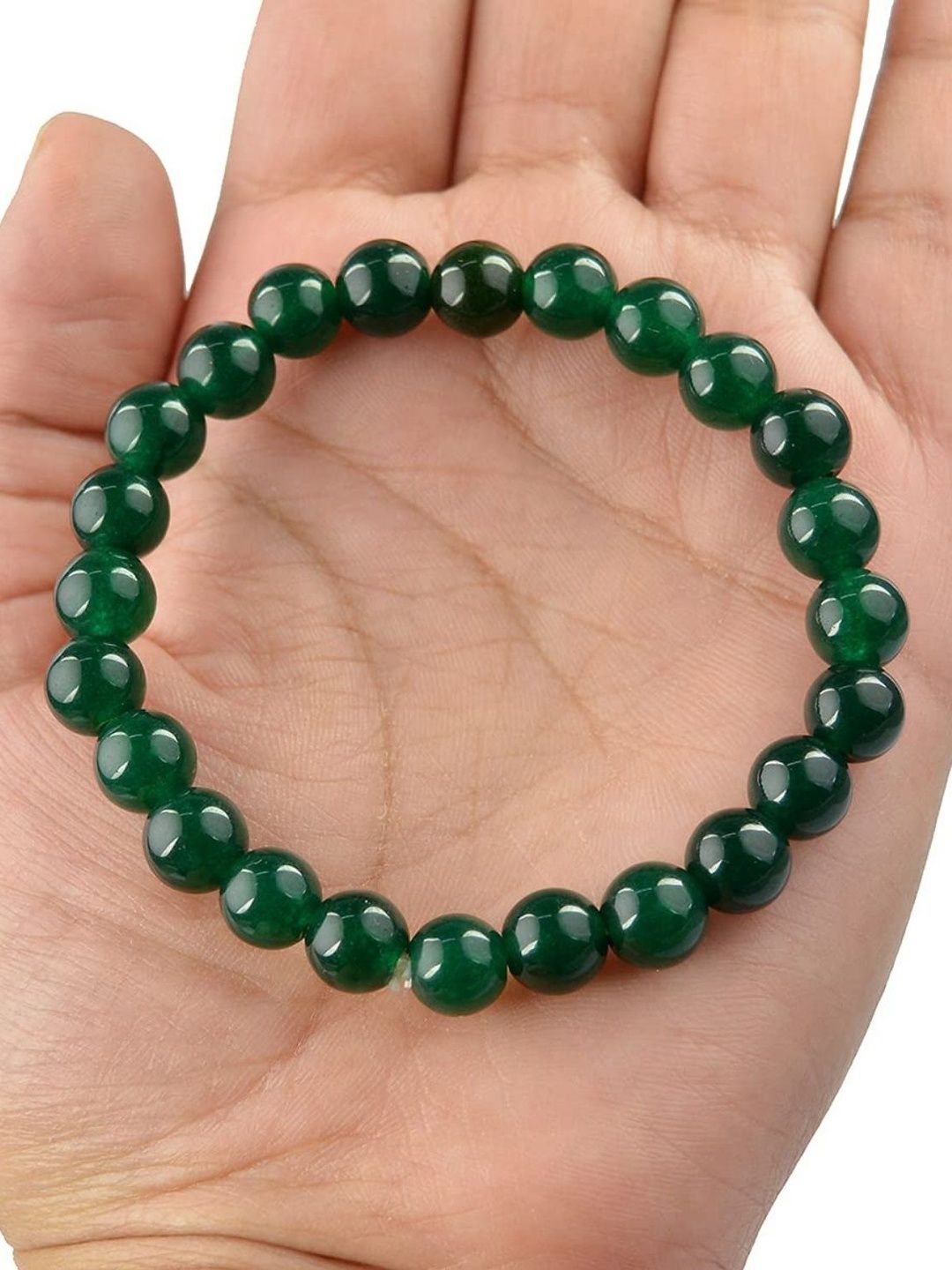 SENROAR Green Fabric Crystals Elasticated Bracelet-picture-31