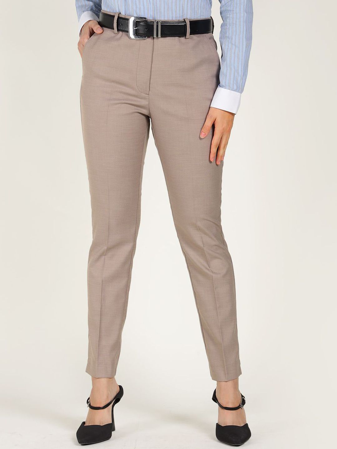 English Navy Women Wrinkle Free Trousers-picture-26