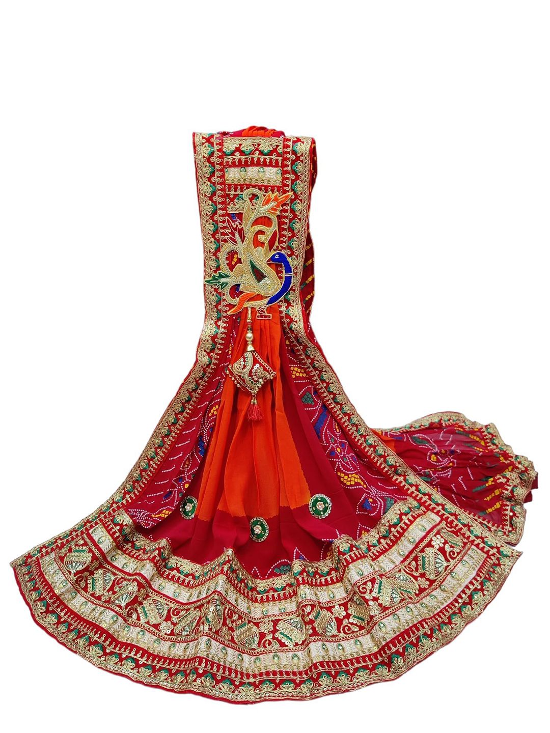 Ranisatiya creation Bandhani Printed Sequinned Georgette Dupatta-picture-29