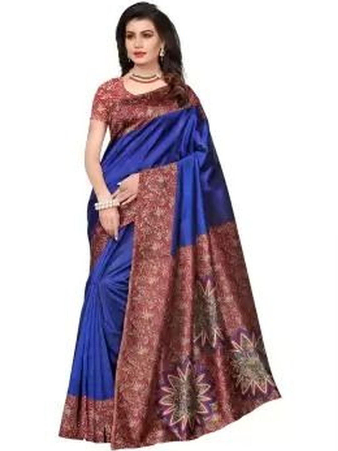 Moda Rapido Floral Woven Design Banarasi Saree-picture-16