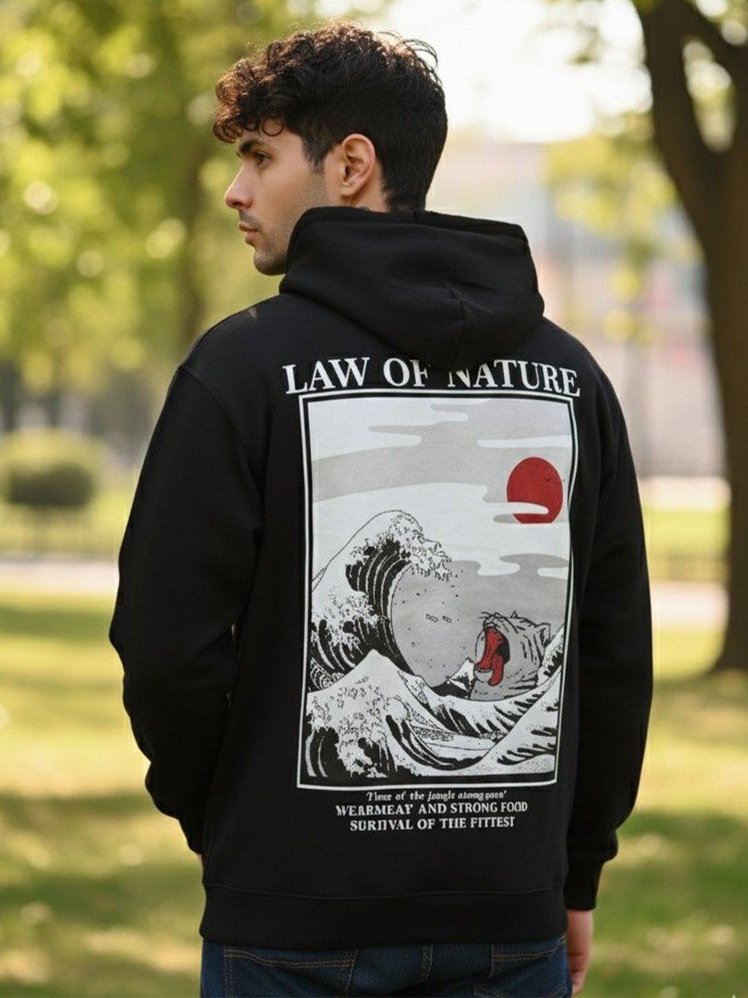 Mast & Harbour Men Graphic Printed Hooded Sweatshirt-picture-50