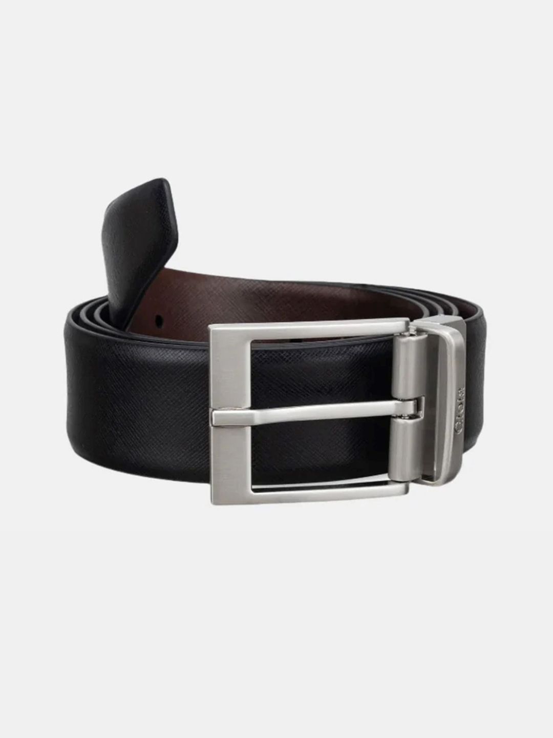 GIOIA Men Textured Leather Reversible Formal Belt-image-49