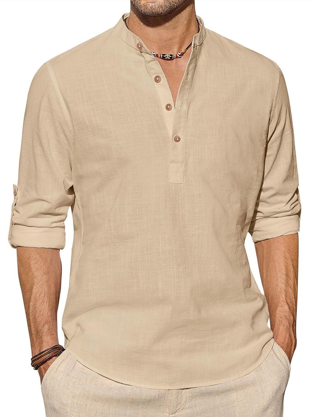 EdinWolf Men Mandarin Collar Long Sleeves Kurta-picture-13