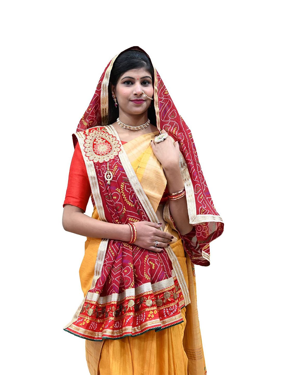 Ranisatiya creation Bandhani Printed Dupatta With Sequinned-picture-23