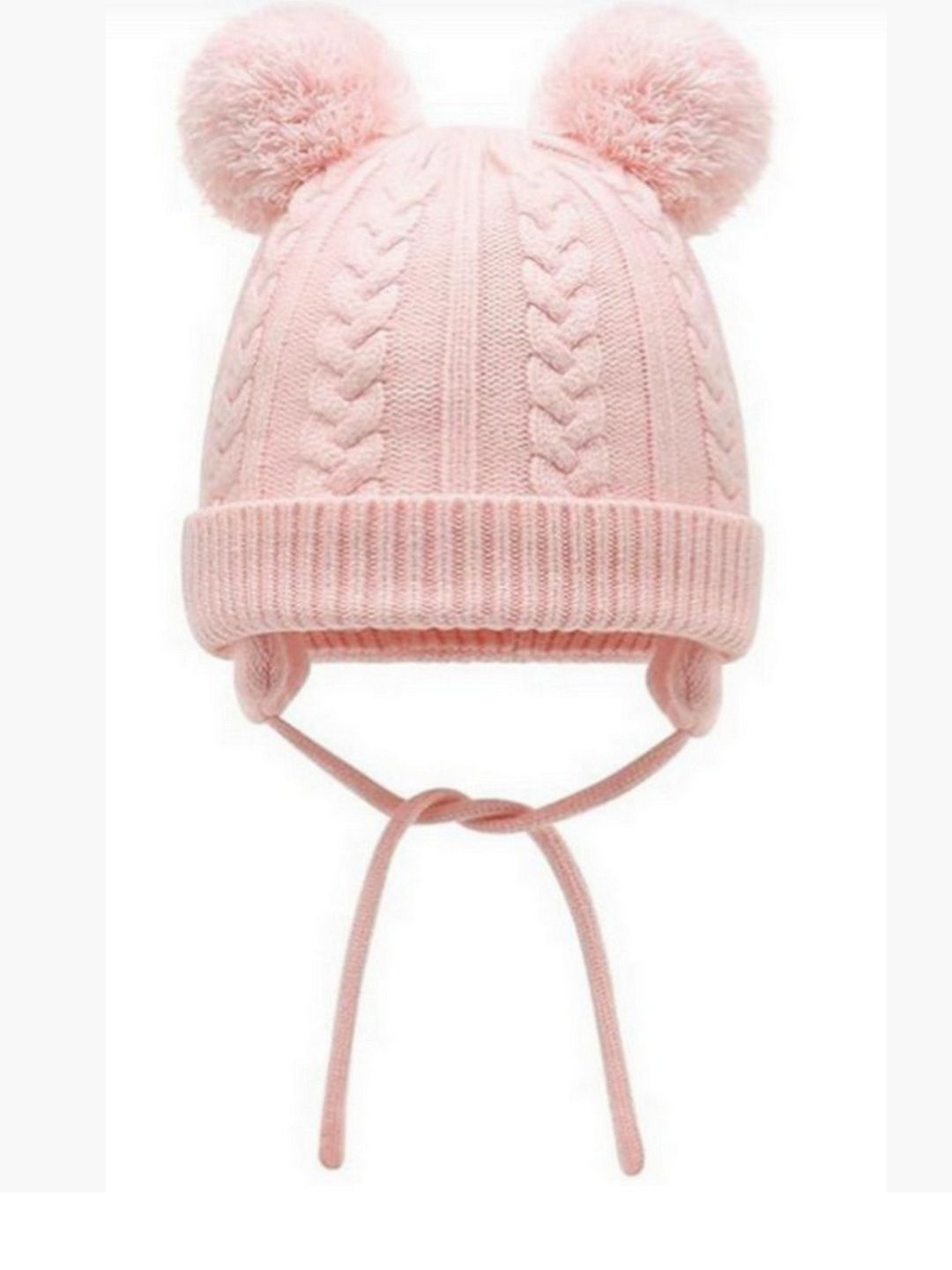 Adorazone Kids Woollen Fur Knitted Pom Pom Beanie-picture-10