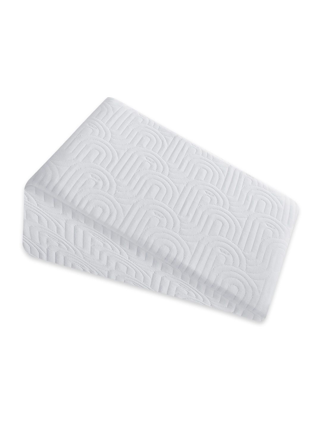 The White Willow Unisex Cream Solid Cooling Gel Back Support Cushion Pillow With Cover-image-37