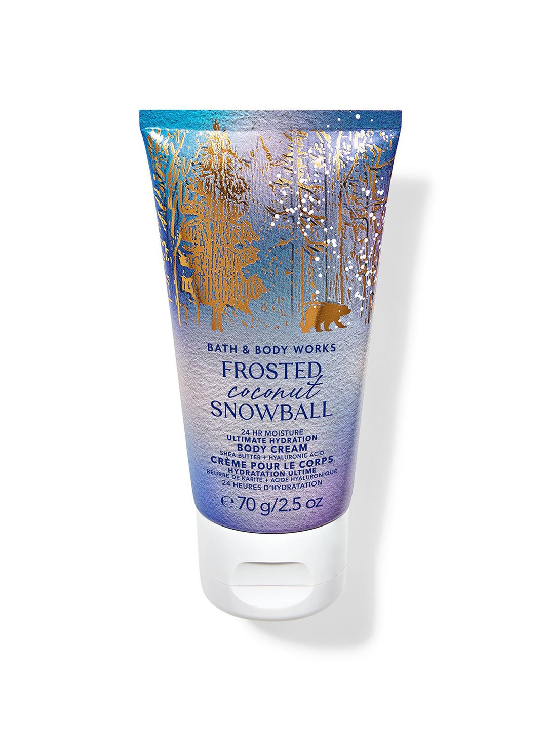 Bath & Body Works Frosted Coconut Snowball Travel Size Ultimate Hydration Body Cream - 70g