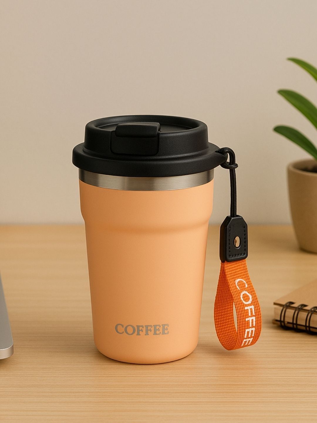 Myntra Elegant Homes Peach Stainless Steel Double Wall Vacuum Water Bottle-picture-22