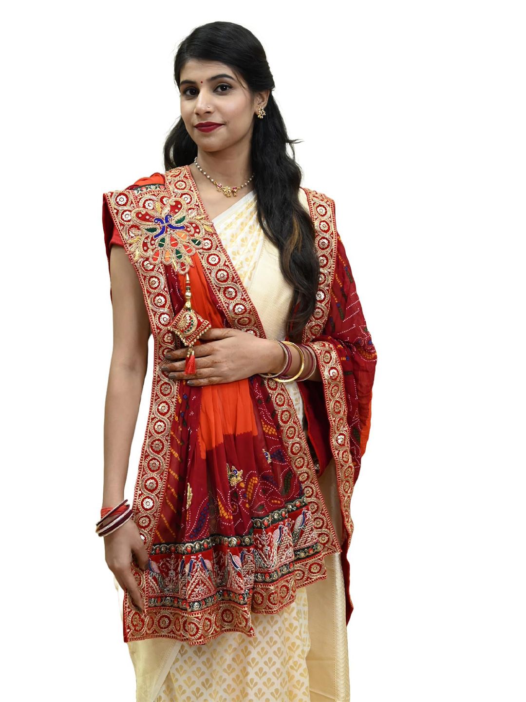 Ranisatiya creation Bandhani Printed Dupatta With Sequinned-picture-20
