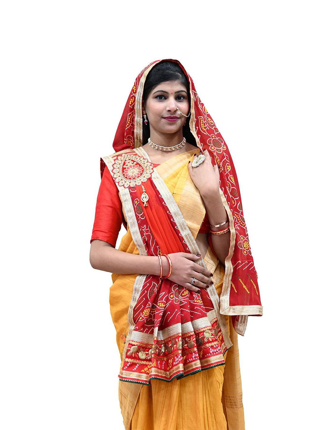 Ranisatiya creation Bandhani Printed Sequinned Dupatta-picture-24