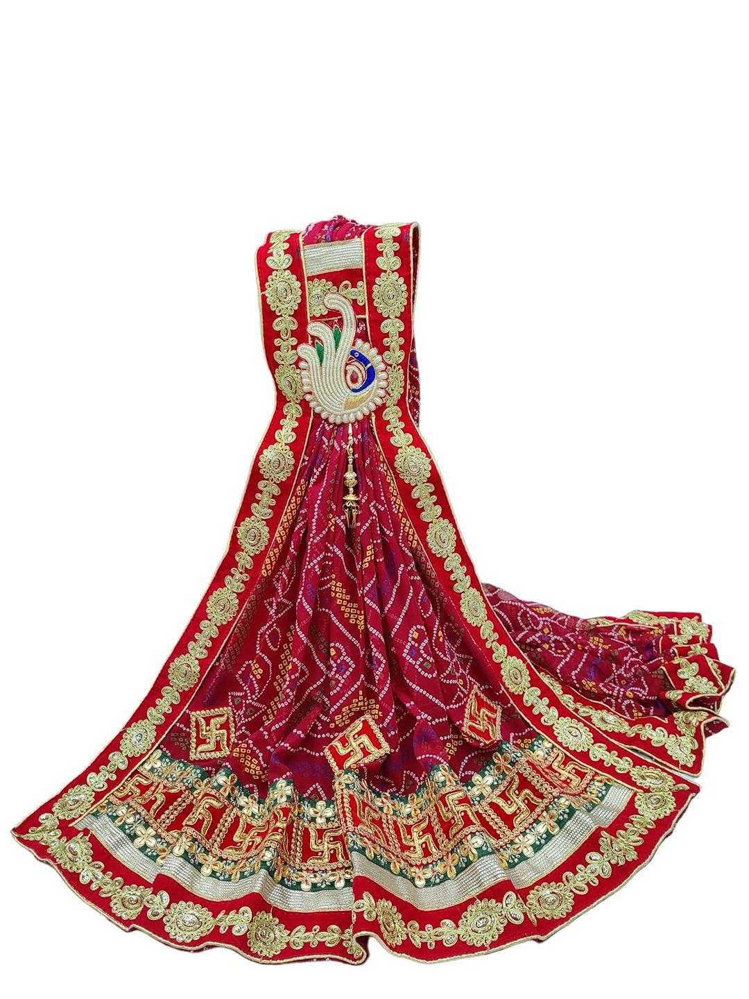 Ranisatiya creation Ethnic Motifs Printed Bandhani Dupatta with Sequinned-picture-37