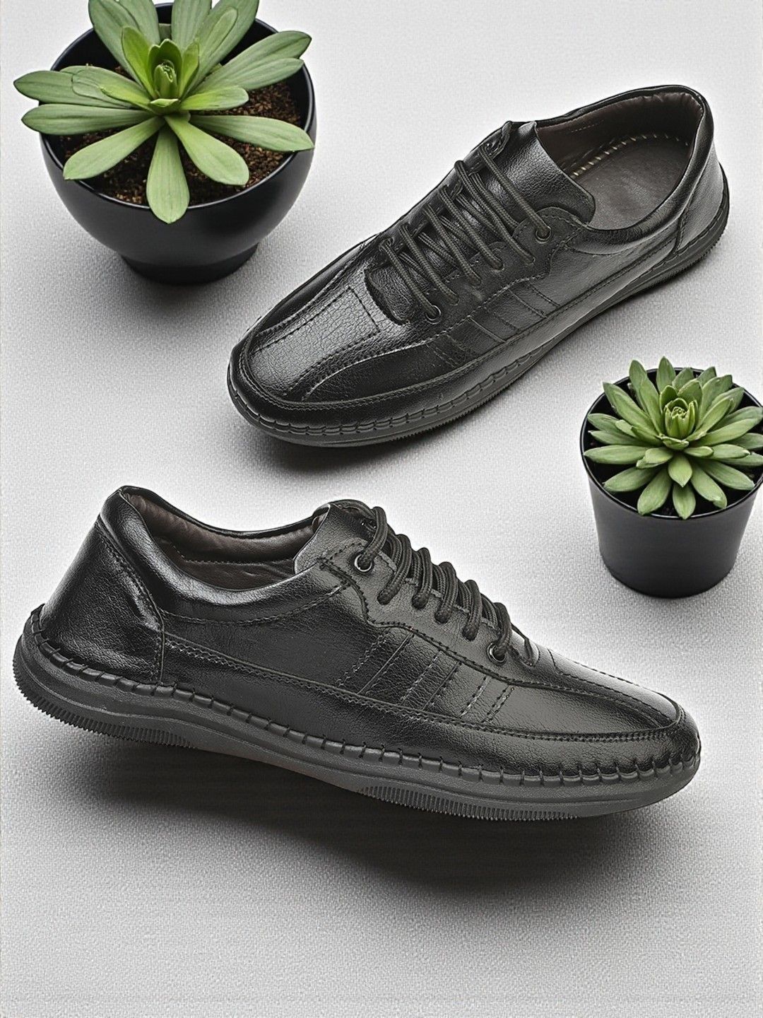 HERE&NOW Men Solid Synthetic Leather Formal Shoes-image-21