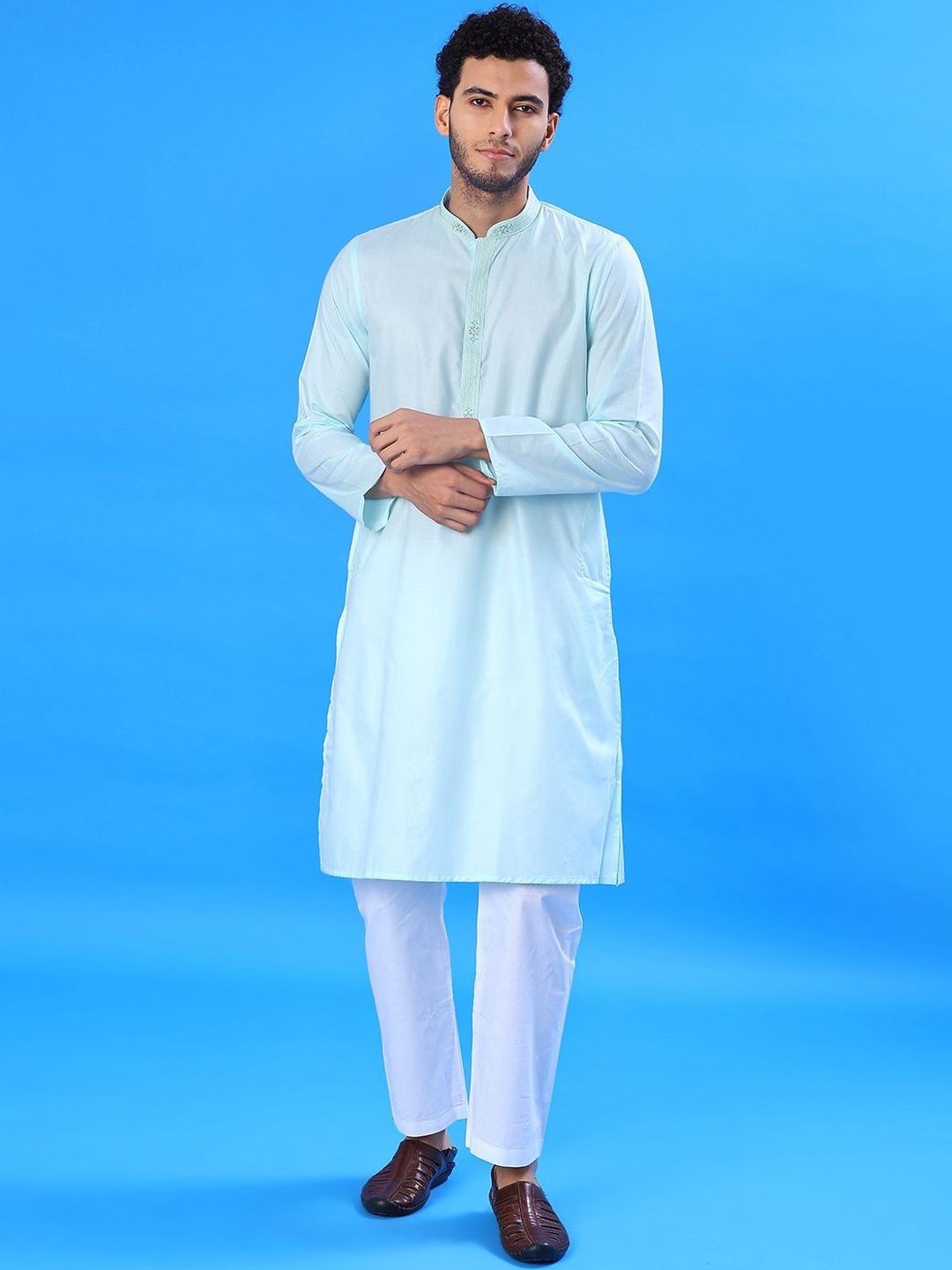 V-Mart Men Solid Kurta with Pyjamas-picture-12
