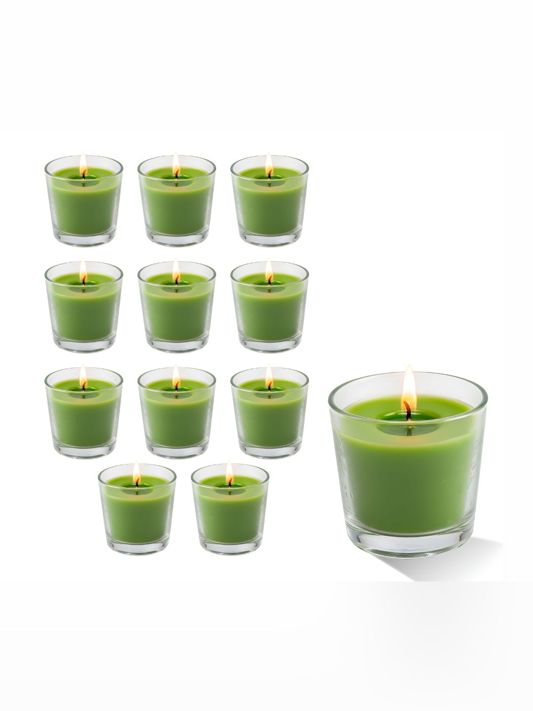 Garden Deco Green 12 Pieces Scented Jar Candle-picture-32