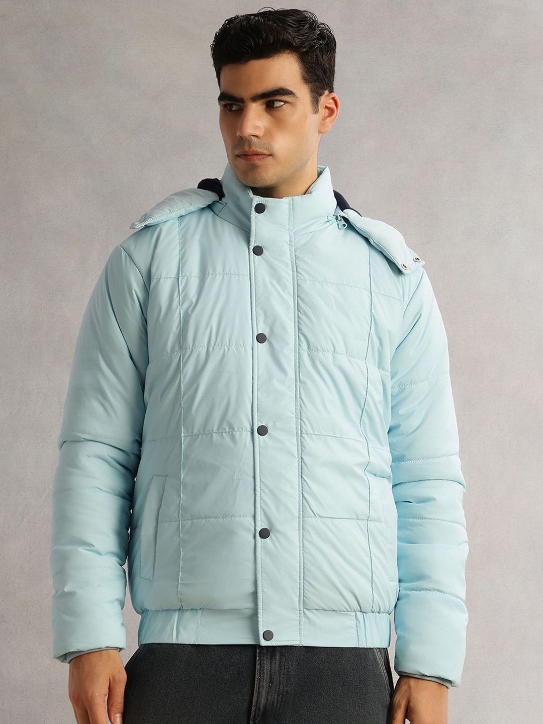 Thomas Scott Men's Hooded Solid Puffer Jacket-picture-18